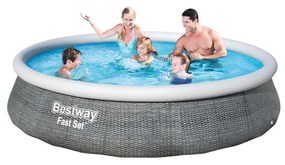 Piscina Insuflável Bestway 57376 396 X 84 cm 7340 L Cinzento