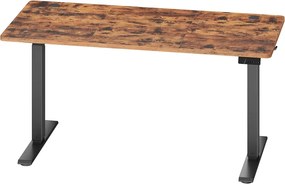 Secretária elétrica, função de memória com 4 alturas 140 x 60 x (72-120) cm castanho