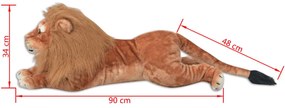 Leão de peluche, castanho, XXL