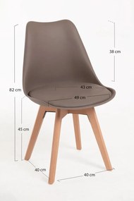 Pack 6 Cadeiras Synk Basic - Taupe