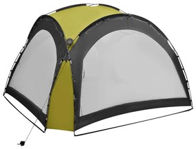 Tenda festas com LEDs e 4 paredes laterais 3,6x3,6x2,3 m verde