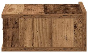 Mesa cabeceira suspensa 2 pcs madeira velha 40x32x15 cm