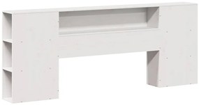 Cama sem colchão 180x200 cm madeira de pinho maciça branco