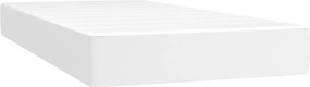 347703 vidaXL Colchão de molas ensacadas firmeza média 90x190x20 cm couro artificial branco