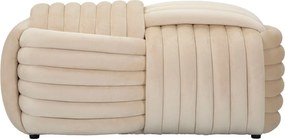 Puff Softy Cream - Veludo Creme - 90 cm x 45 cm x 45 cm