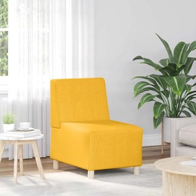 Poltrona 55 cm tecido corduroy amarelo-claro