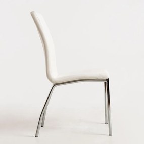 Conjunto de 2 Cadeiras Klima em Couro Artificial - Branco - Design Nór