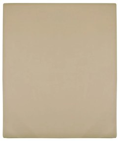 vidaXL Lençol ajustável 90x200 cm algodão jersey cinza-acastanhado