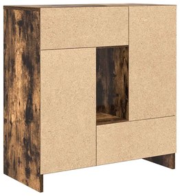 Aparador c/ gavetas e portas 70,5x34x74,5 cm carvalho fumado