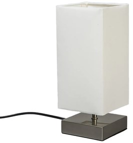 Candeeiro de mesa moderno branco com aço - Milo