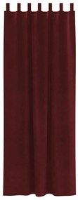 Cortinas Blackout vidaXL com Laços para Pendurar 2 pcs Vermelho Vinho