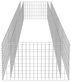 Canteiro elevado/cesto gabião 450x90x50 cm aço galvanizado