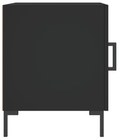 Mesa de cabeceira 2 pcs 40x40x50 cm derivados de madeira preto