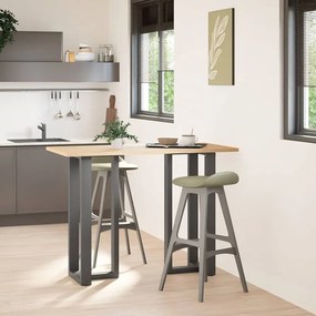 Pés para mesa de bar em forma de T, 2 peças, antracite, 50x35x(100-101