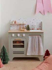 Cozinha em madeira com acessórios em madeira FSC®   verde-salva