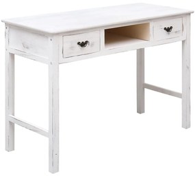 Mesa consola 110x45x76 cm madeira branco antigo