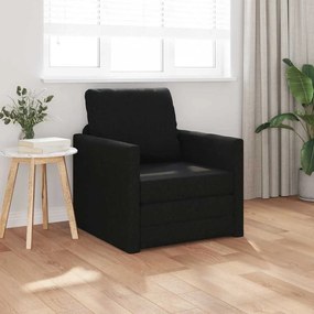 vidaXL Sofá Cama 2-em-1 Preto 74x77x81 cm Tecido