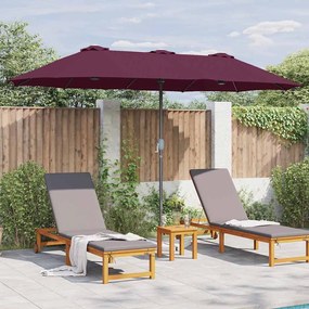 Guarda-sol de Jardim Vermelho bordô 380 x 196 x 235 cm