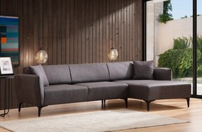 Sofá de Canto Belissimo – Cinzento Escuro – 270 x 140 cm