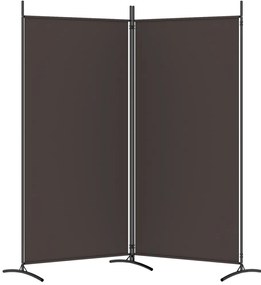 Divisória de quarto com 2 painel 175x180 cm castanho tecido