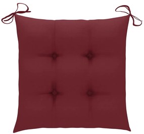 Cadeiras de jardim empiháveis c/ almofadões 8 pcs teca maciça