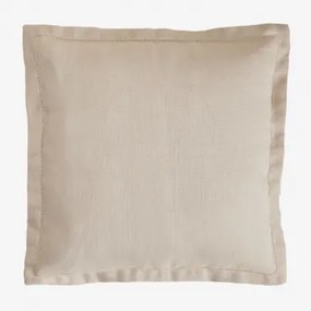 Almofada Quadrada 40x40 Cm Em Linho Ludet Branco Acinzentado - Sklum