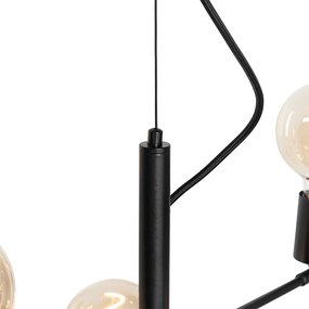 Candeeiro de suspensão moderno preto 8 luzes - Osprey