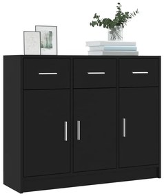 Aparador 91x28x75 cm derivados de madeira preto