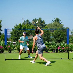 Rede de badminton de 500 cm, ajustável em altura, rede de voleibol azul