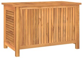 Caixa de arrumação para jardim com saco 90x50x58 cm teca maciça