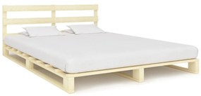 vidaXL Estrutura de cama em paletes pinho maciço 160x200 cm