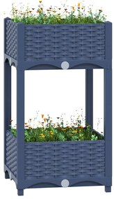 vidaXL Canteiro elevado 40x40x71 cm polipropileno