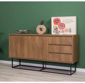 Conjunto de Mobiliário de Sala Laxus – Nogueira e Preto – 90x39x40 cm