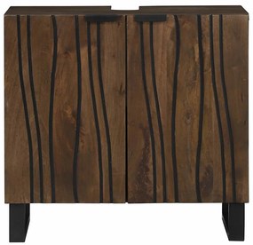 Armário de Pia 62 x 33 x 58 cm – Design forte em madeira de manga.