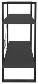 Estante com 2 prateleiras 100x30x70 cm derivados madeira cinza