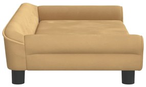 Sofá infantil 100x50x26 cm veludo castanho