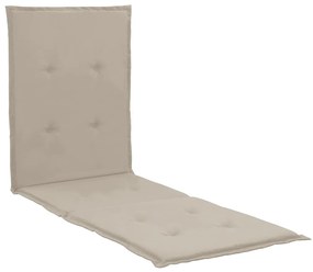 vidaXL Almofadão para espreguiçadeira 180x55x3 cm creme