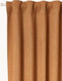 Cortinas opacas com multi-banda Joan, conjunto de 2, L 140 cm