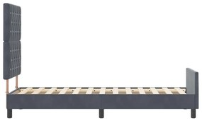 Cama vidaXL Cinza Escuro 80x200 cm Veludo