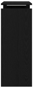 Mesa de Consola vidaXL Preta em Carvalho 80x30x80 cm em Madeira de Eng