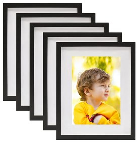 vidaXL Molduras 3D 5 pcs 21x29,7 cm p/ fotografia de 15x20 cm preto