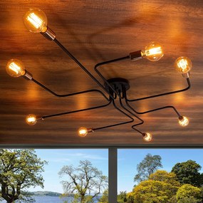 Chandelier Truva – Preto – 190 cm