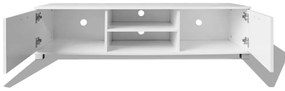 Móvel de TV 140x40,5x35 cm branco brilhante