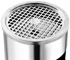 Caixote do lixo com cinzeiro para parede 26 L aço inoxidável