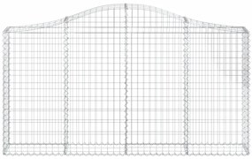 Cestos gabião arqueados 10 pcs 200x30x100/120 ferro galvanizado