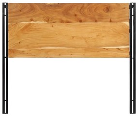 Cabeceira de cama 120 cm madeira de acácia maciça/ferro