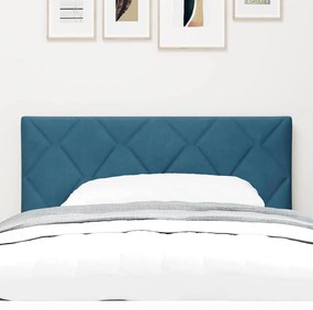 Cabeceira LED com Design de Blocos de Diamante Azul Escuro 100 cm em V