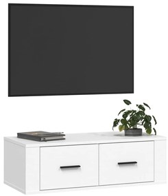 Móvel de TV suspenso 80x36x25 cm derivados de madeira branco