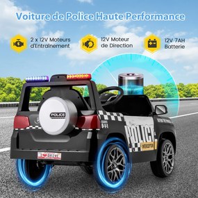 Carro elétrico infantil Lamborghini com controle remoto e luzes LED e buzina Carro infantil cinza