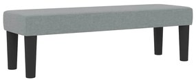 Cama Box Spring com Colchão e Banco Cinza Claro 140x200 cm Tecido